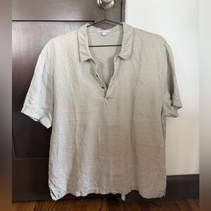 James Perse Linen Camp Shirt | size 3